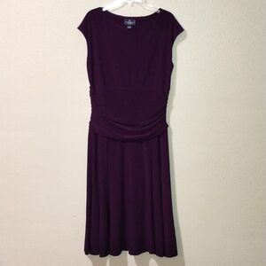 Women's sleeveless drop waist plum colored American living dress size 10